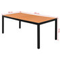 Voir la diapositive 3 : VIDAXL Table de jardin Marron 185 x 90 x 74 cm Aluminium et WPC