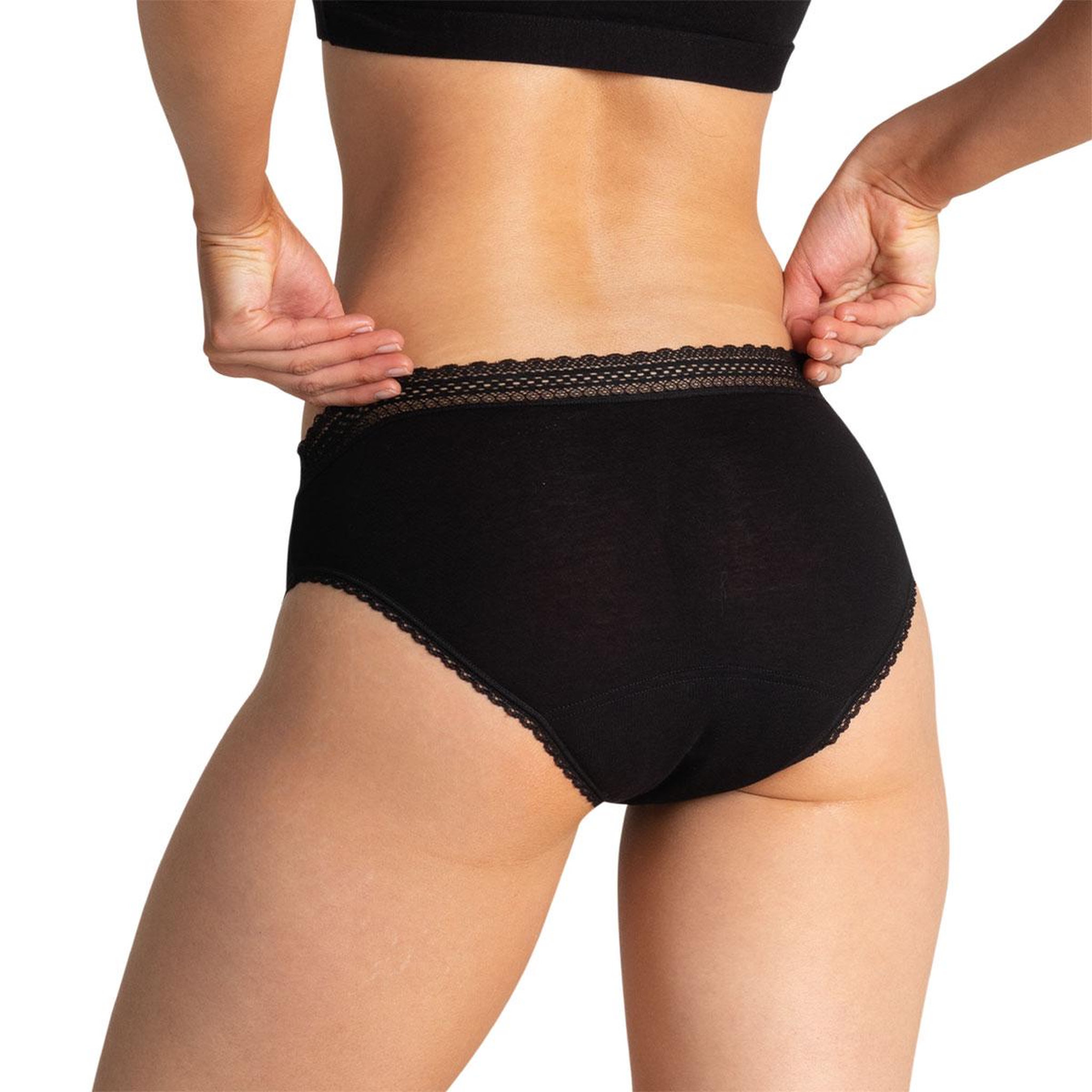 Voir la diapositive 3 : Athena Lot de 3 slips pour les règles femme Coton bio Secret