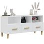 Voir la diapositive 4 : VIDAXL Meuble TV Blanc brillant 102x36x50 cm Bois d'ingenierie