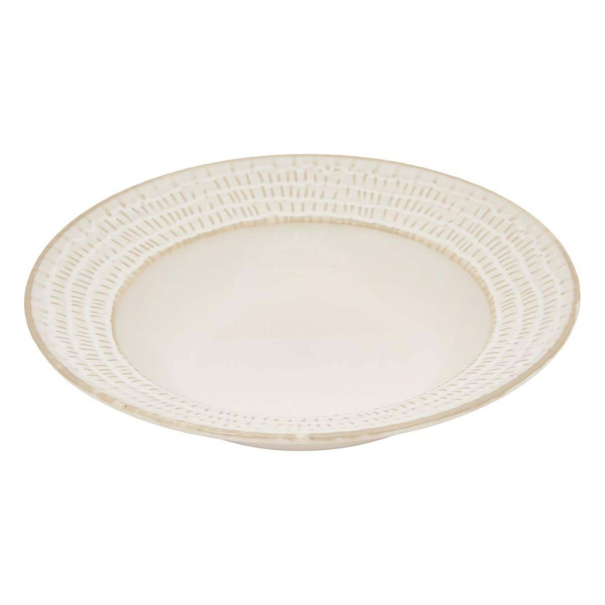 Voir la diapositive 3 : SECRET DE GOURMET Lot de 6 Assiettes Creuses Traits  Camille  20cm Blanc