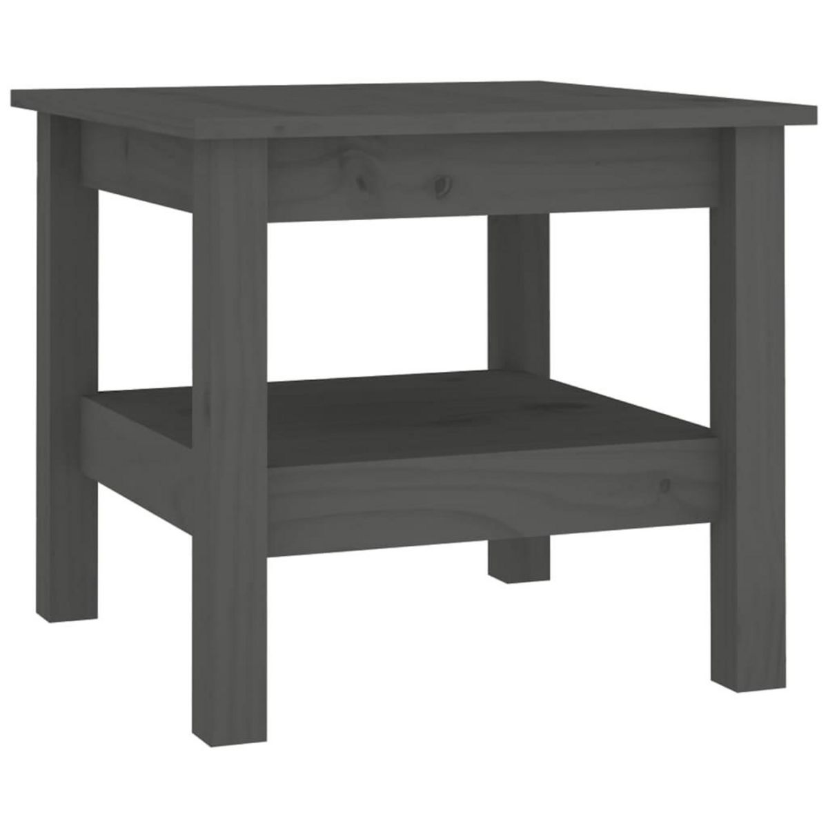 VIDAXL Table basse Gris 45x45x40 cm Bois massif de pin
