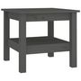 Voir la diapositive 2 : VIDAXL Table basse Gris 45x45x40 cm Bois massif de pin