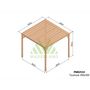 Voir la diapositive 3 : JARDIDECO Pergola en bois Toulouse avec toit semi-ouvert 300 x 300 cm - Maderland