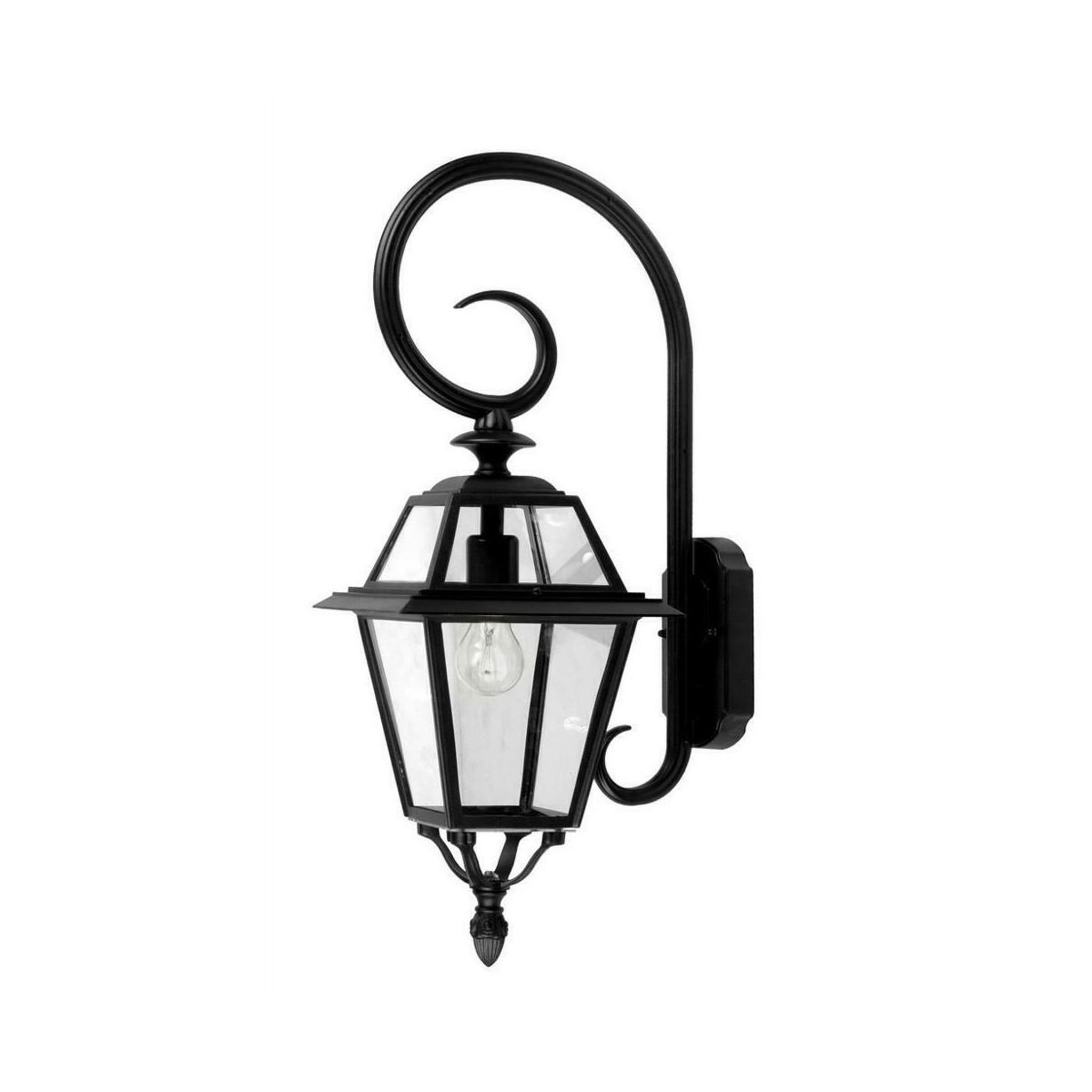 INTEC Applique murale chiaro di luna 33x70.8cm - lanterne noire antique ip44 douille e27 luminaire exterieur terrasse allée jardin