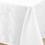 Voir la diapositive 2 : Paris Prix Nappe Jacquard Imprimé  Doriane  140x240cm Blanc