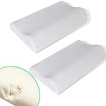 VIDAXL Set de 2 oreillers ergonomiques en mousse a memoire de forme