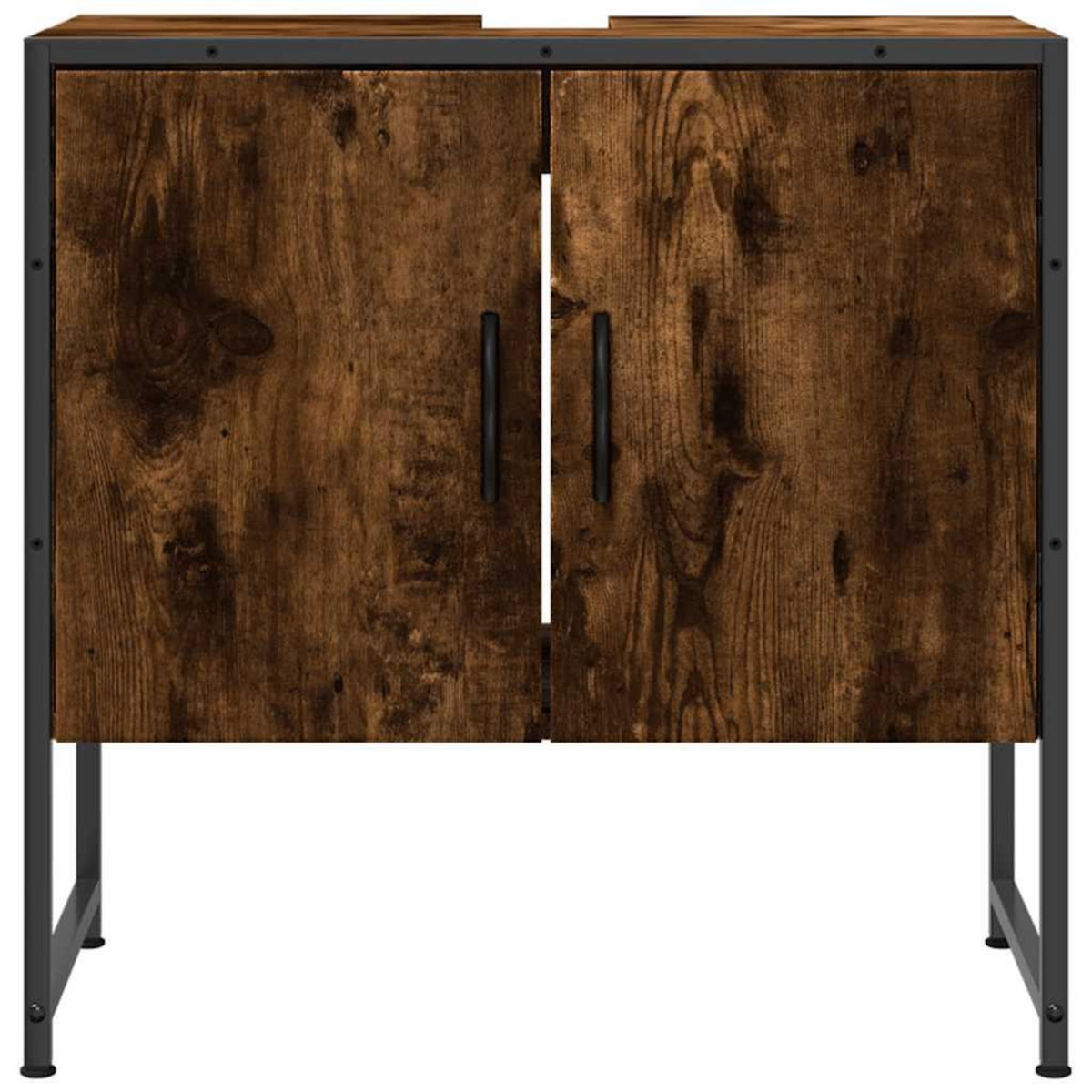 VIDAXL Armoire lavabo de salle de bain chene fume 60x33x60 cm