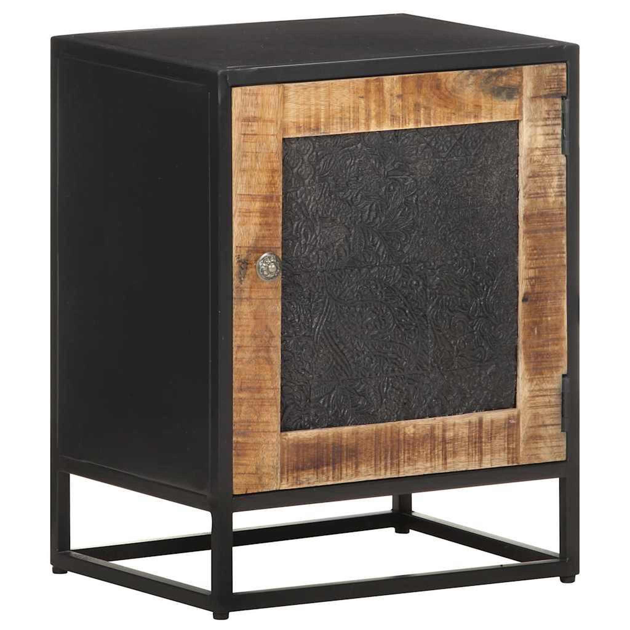 Voir la diapositive 6 : VIDAXL Table de chevet 40x30x50 cm Bois de manguier brut