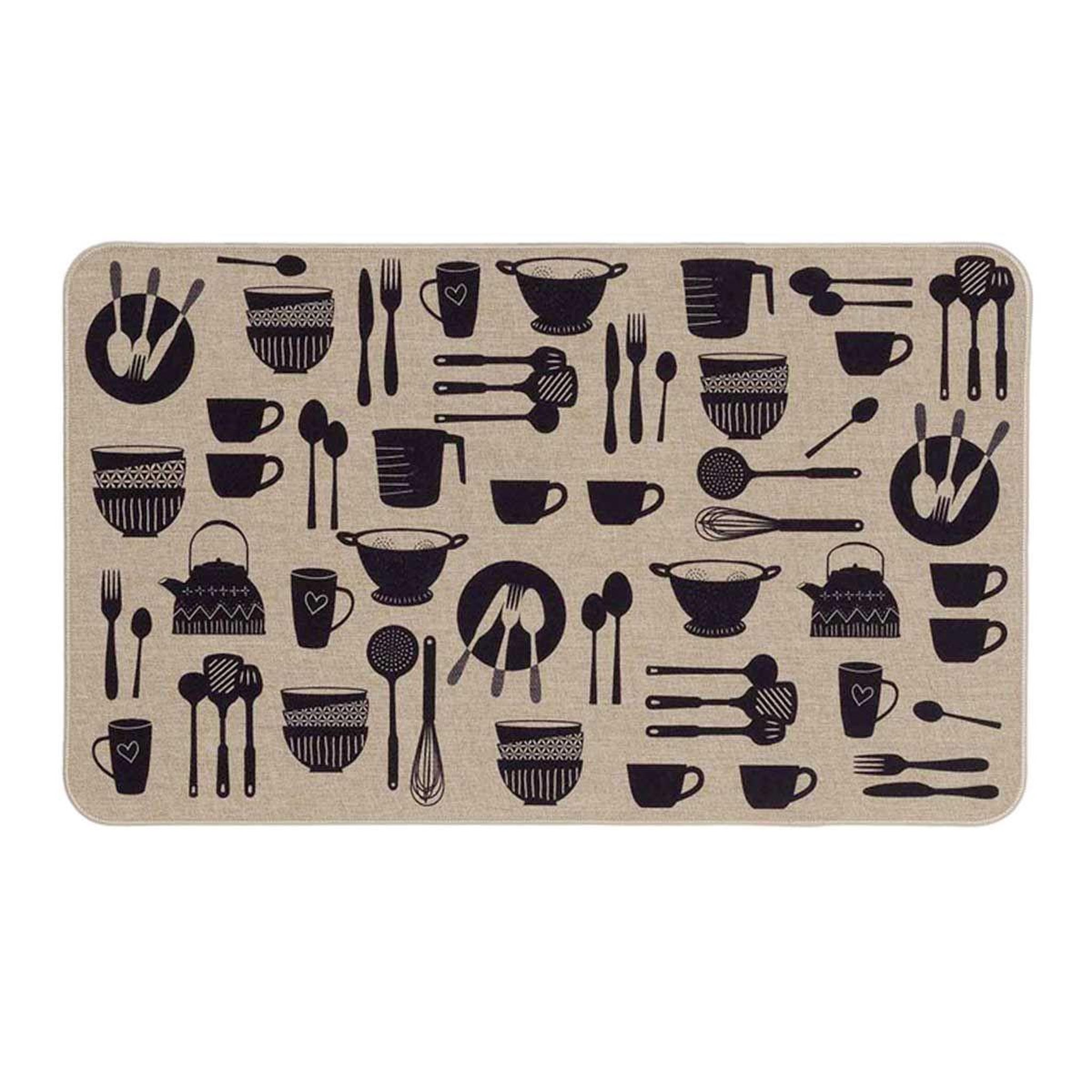 Douceur d'Intérieur Tapis multi-usage tissé  kitchen  45x75cm naturel
