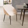 Voir la diapositive 2 : TOILINUX Lot de 2 chaises en tissu chenille SELISO
