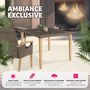 Voir la diapositive 4 : tectake Table en rotin avec cadre en aluminium et bois marron naturel