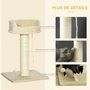Voir la diapositive 5 : PAWHUT Arbre à chat griffoir grattoir sisal naturel plateforme d'observation corde d'escalade boule à ressort peluche beige
