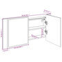 Voir la diapositive 6 : VIDAXL Armoire de salle de bain a miroir LED sonoma gris 90x12x45 cm