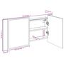 Voir la diapositive 6 : VIDAXL Armoire de salle de bain a miroir LED sonoma gris 90x12x45 cm