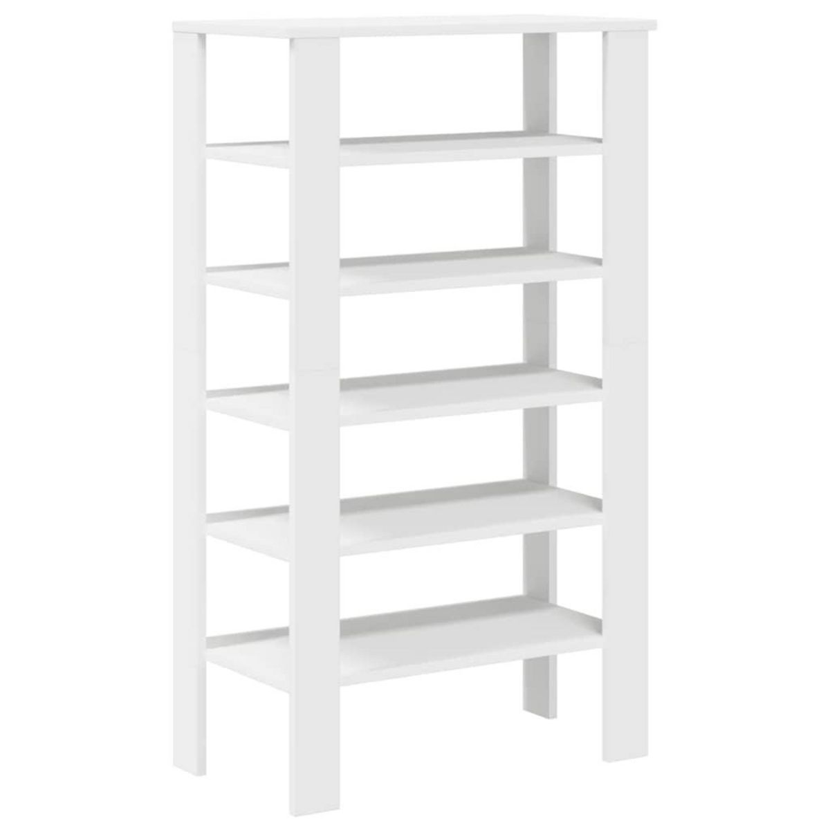 VIDAXL Etagere a chaussures blanc 61x32x105 cm bois d'ingenierie