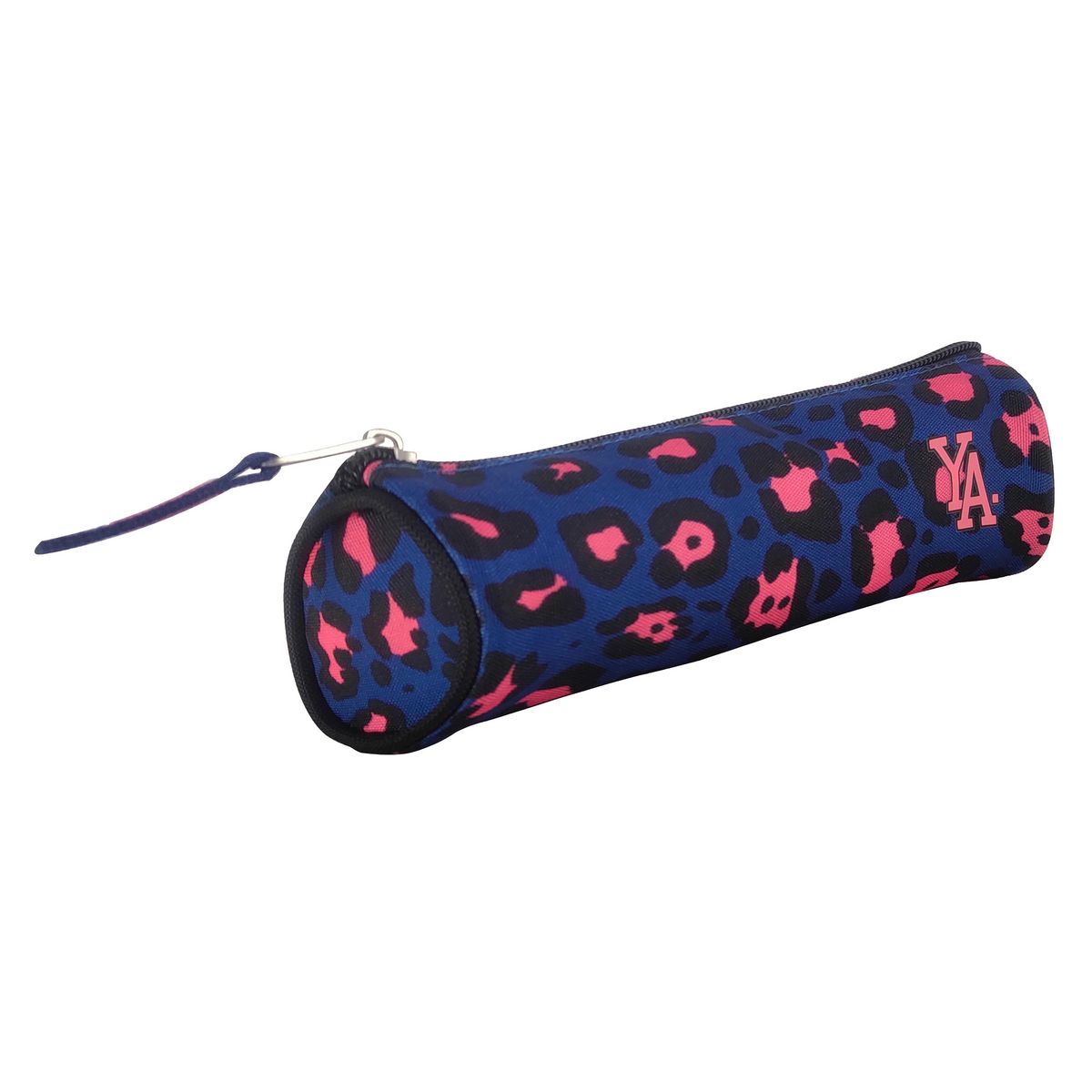 YOUNG'S ATTITUDE Trousse scolaire ronde polyester imprimé animalier bleu et rose