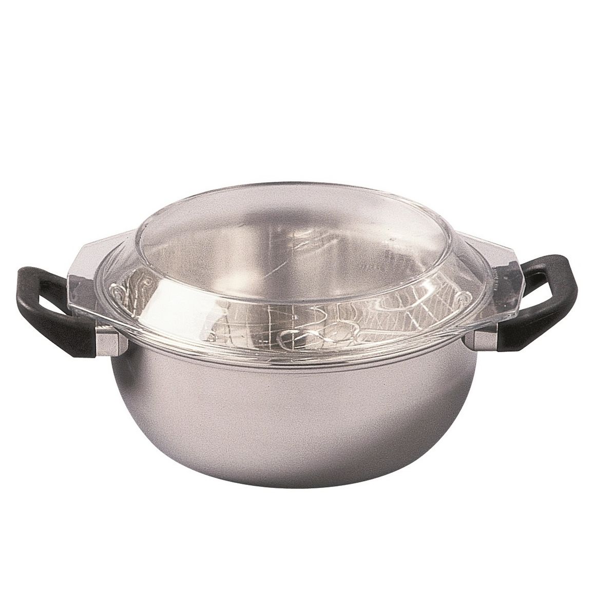 BAUMALU Friteuse inox 26 cm + couvercle verre
