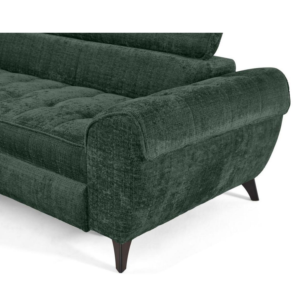 LISA DESIGN Marlo - canapé d'angle gauche 5 places convertible avec coffre et têtières en velours texturé