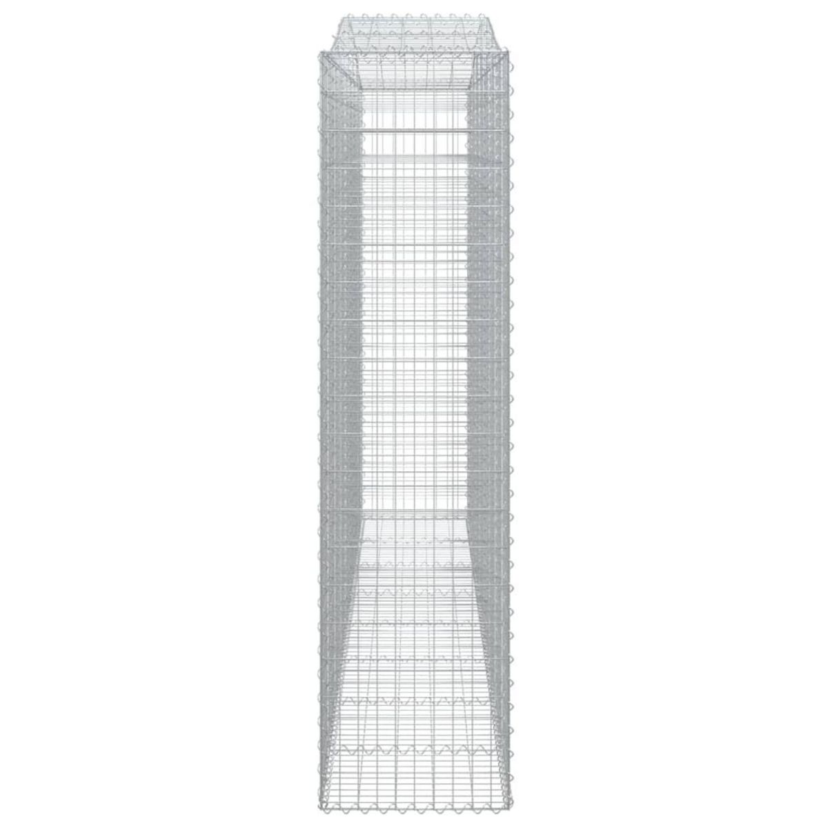 VIDAXL Paniers a gabions arques 9 pcs 400x50x200/220 cm Fer galvanise