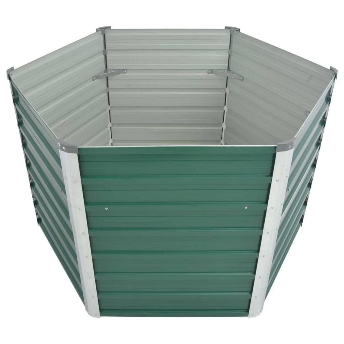 VIDAXL Lit sureleve de jardin Acier galvanise 129x129x77 cm Vert