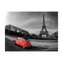 Paris Prix Papier Peint  Tour Eiffel & Voiture Rouge 
