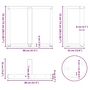 Voir la diapositive 6 : VIDAXL Pieds de table a manger forme de T 2 pcs noir 80x35x(72-73) cm