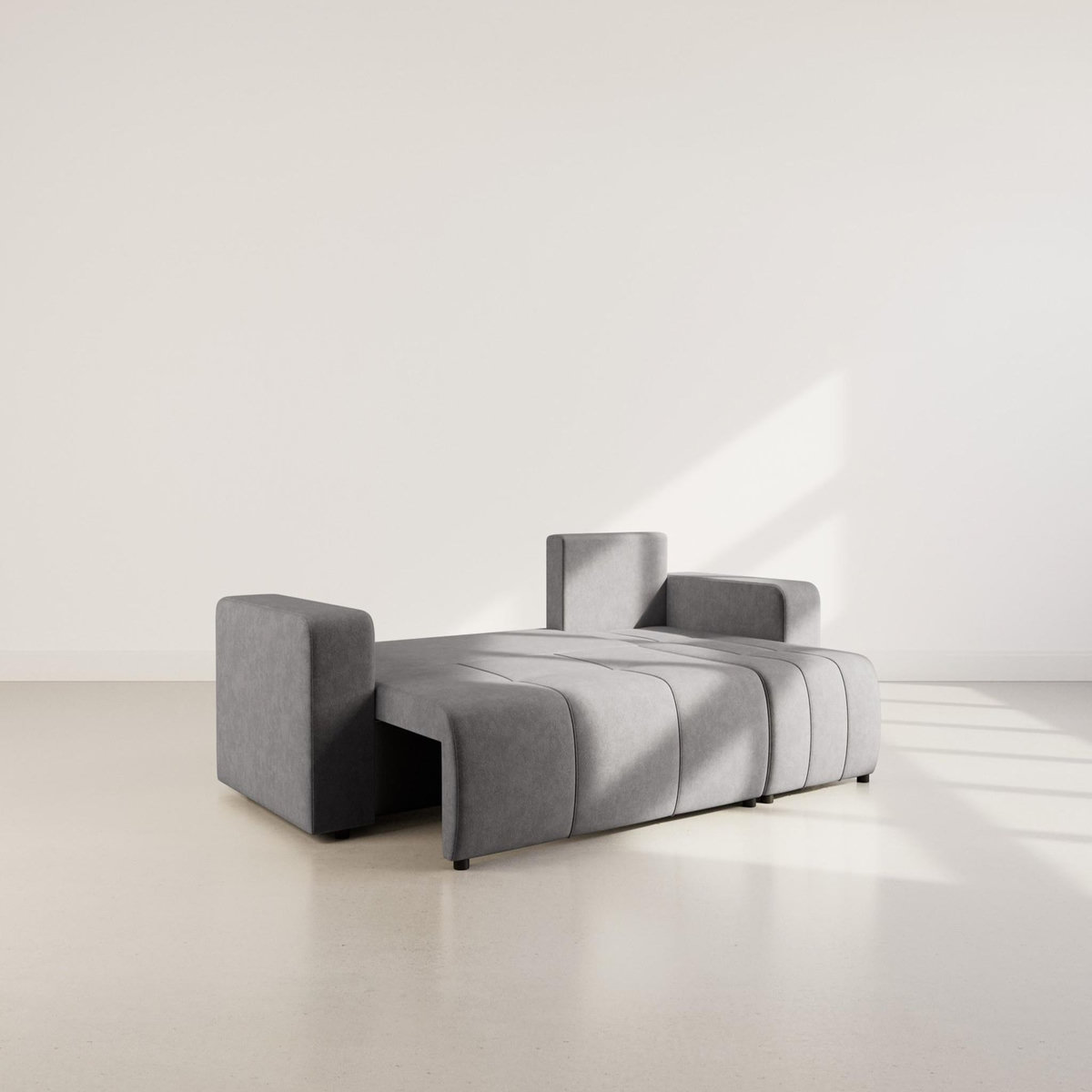 BEST MOBILIER Nicole - canapé d'angle réversible 4 places convertible avec coffre en tissu