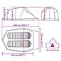 Voir la diapositive 6 : VIDAXL Tente de camping tunnel 2 personnes gris et orange impermeable