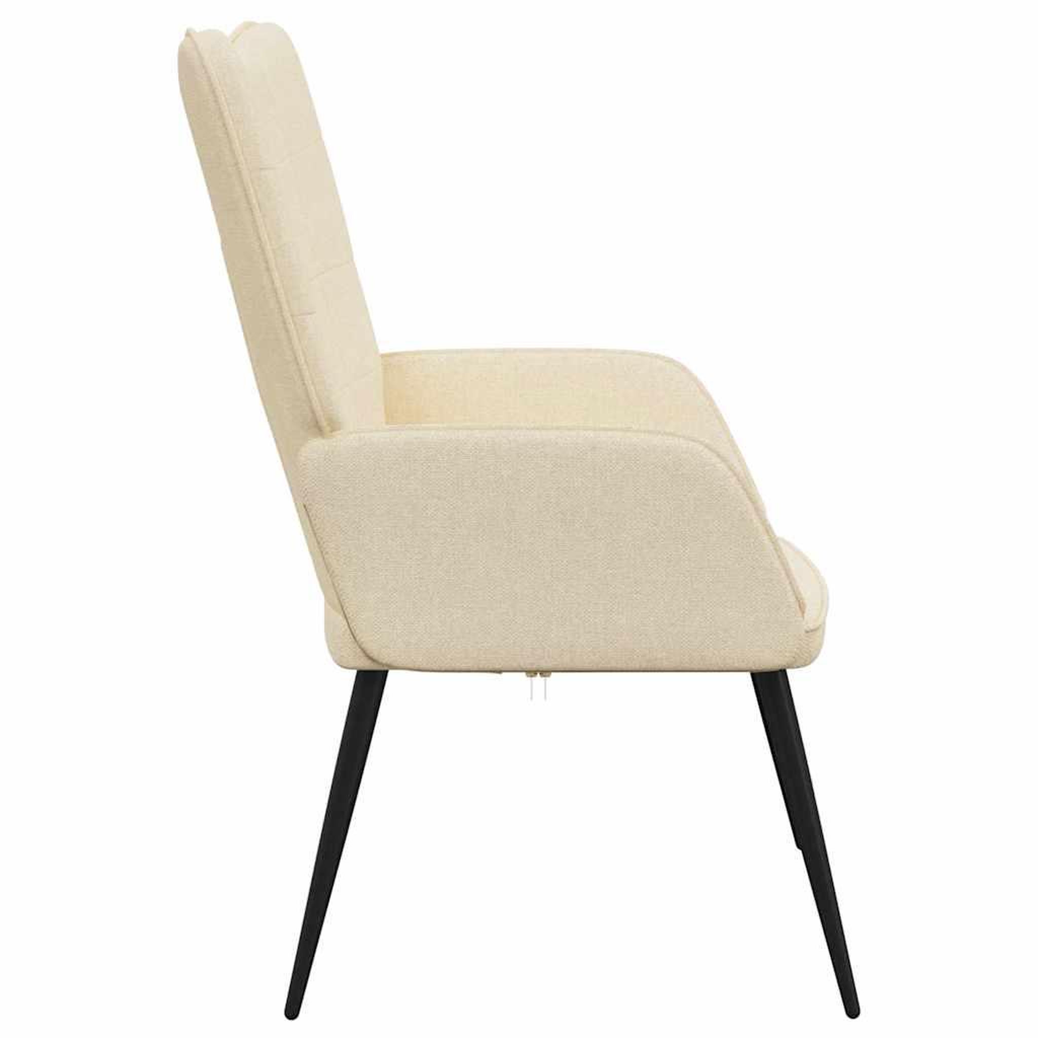 Voir la diapositive 4 : VIDAXL Chaise de relaxation Creme Tissu