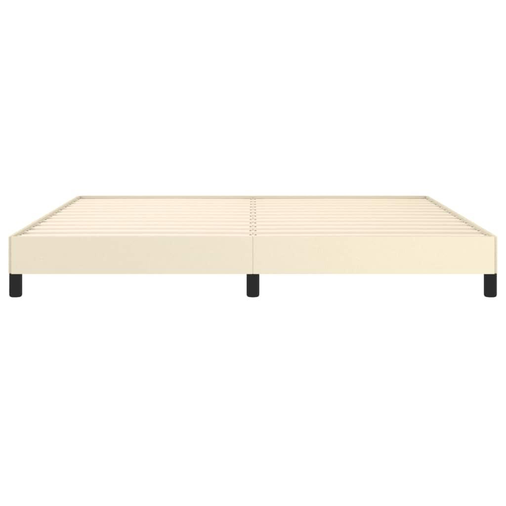 Voir la diapositive 5 : VIDAXL Cadre de lit sans matelas creme 200x200 cm similicuir