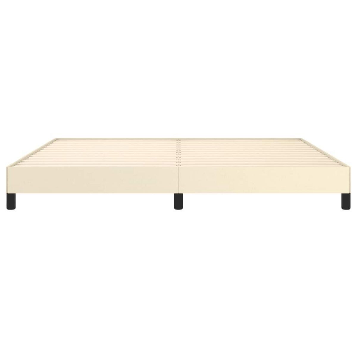 VIDAXL Cadre de lit sans matelas creme 200x200 cm similicuir
