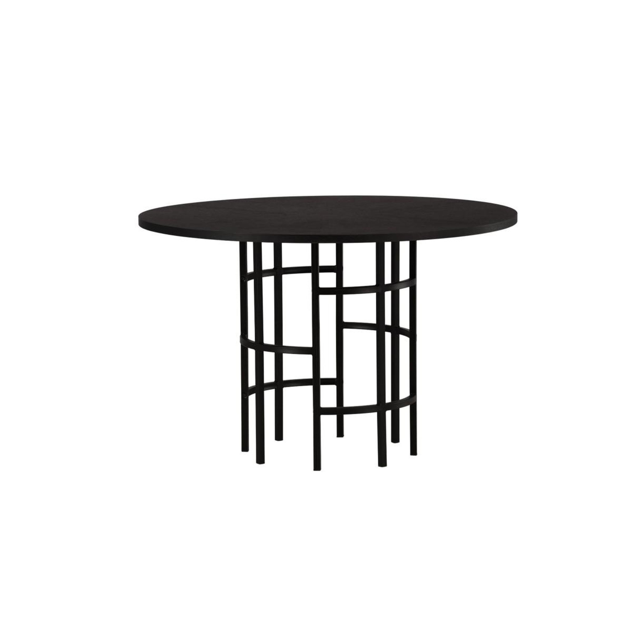 Voir la diapositive 2 : Paris Prix Table à manger ronde  copenhagen  115cm noir