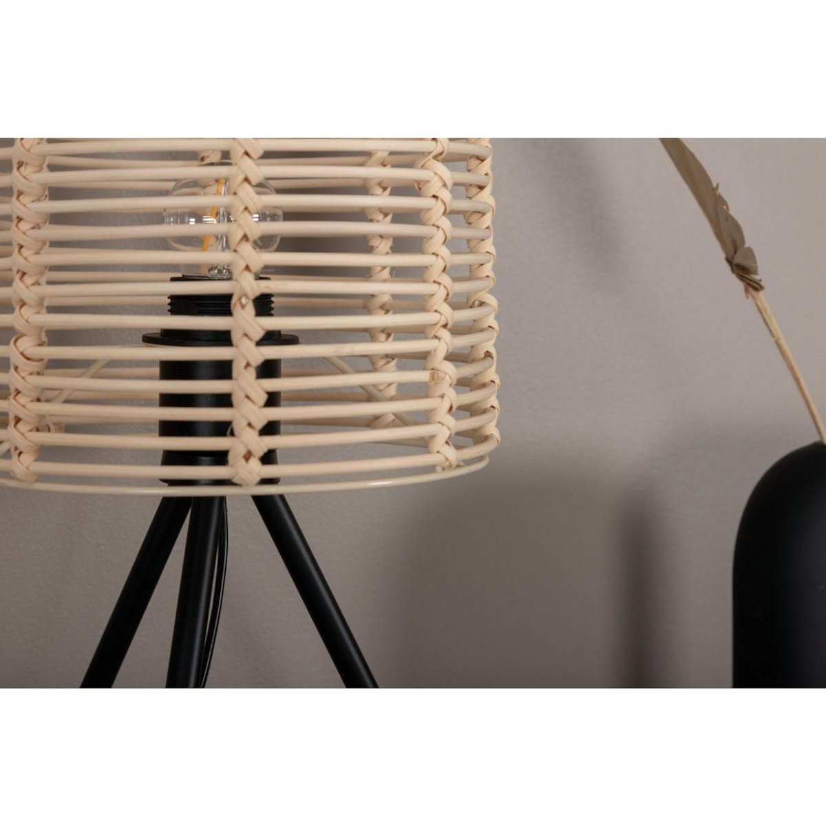 Paris Prix Lampe à Poser en Rotin  Fence  40cm Naturel