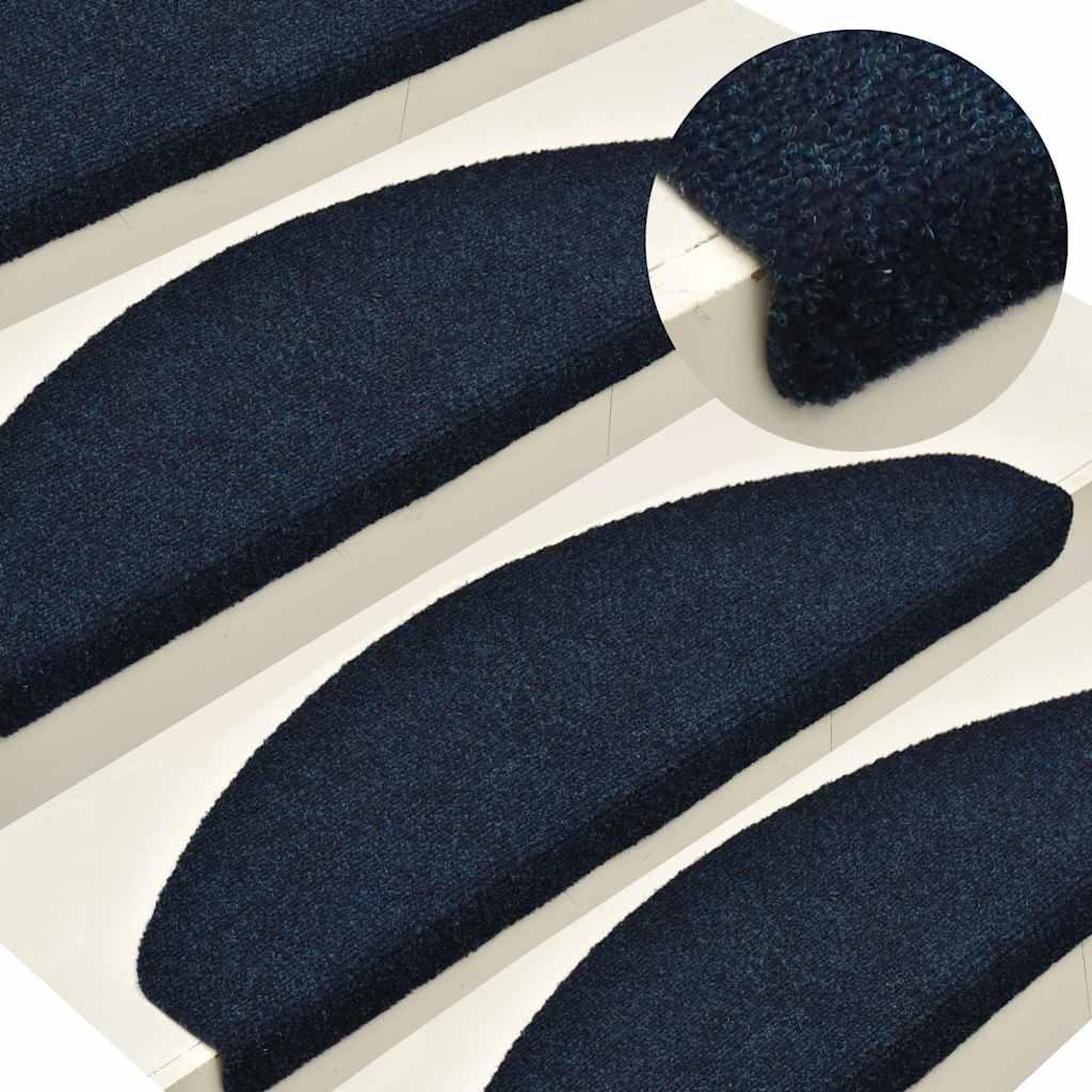 Voir la diapositive 5 : VIDAXL Tapis d'escalier autocollant 30 pcs marine 65x21x4 cm
