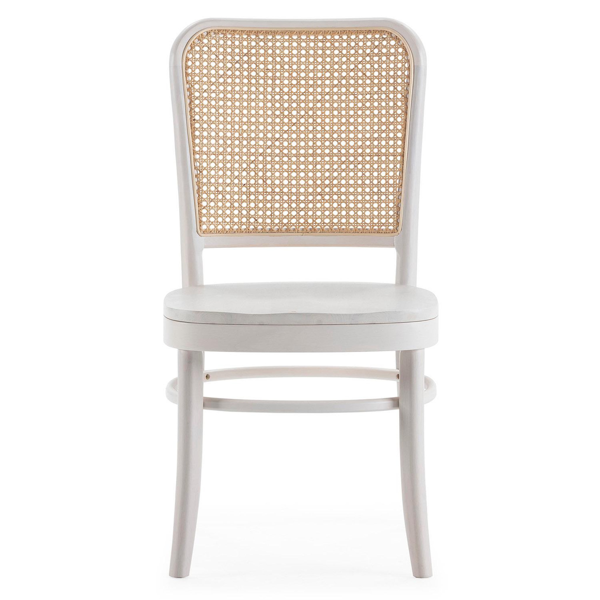 Voir la diapositive 3 : VS VENTA-STOCK Pack de 2 chaises Vesta Couleur Blanc, Bois Massif et Rotin naturel