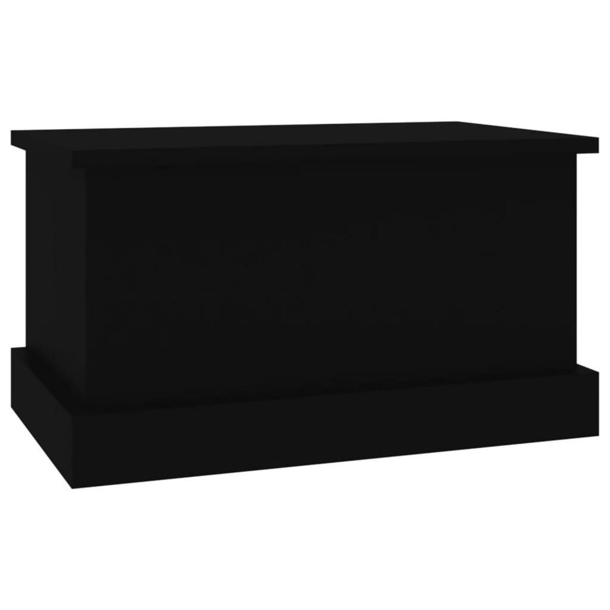 VIDAXL Boîte de rangement noir 50x30x28 cm bois d'ingenierie