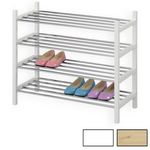 IDIMEX Etagère à chaussures RESA, 4 tablettes, 4 coloris disponibles. Coloris disponibles : Blanc
