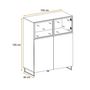 Voir la diapositive 2 : Paris Prix Buffet Design 2 Portes  Plank  120cm Naturel