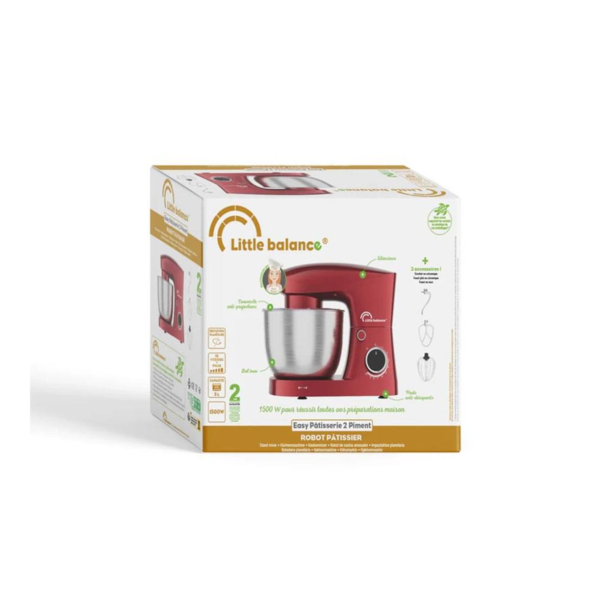 LITTLE BALANCE Robot sur socle 5l 1500w rouge - 3060