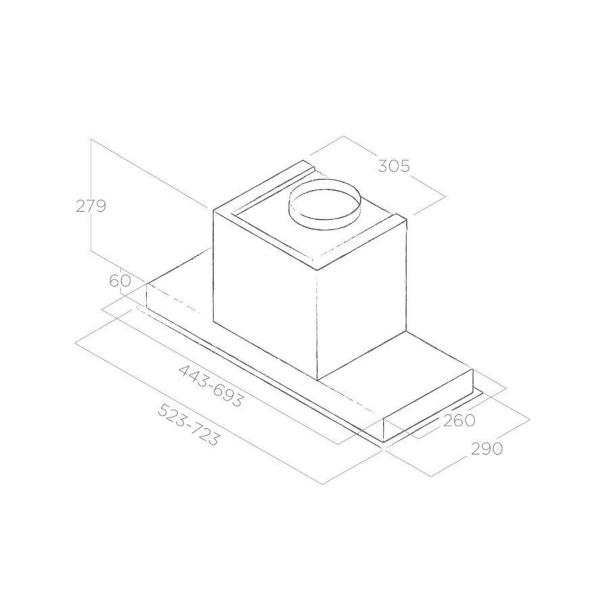 ELICA Groupe filtrant 90cm 65db 603m3/h inox - prf0097708