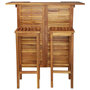 Voir la diapositive 2 : VIDAXL Table et chaises de bar 3 pcs Bois d'acacia massif