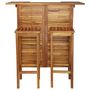 Voir la diapositive 2 : VIDAXL Table et chaises de bar 3 pcs Bois d'acacia massif