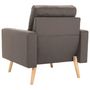 Voir la diapositive 5 : VIDAXL Fauteuil Taupe Tissu