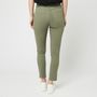 Voir la diapositive 2 : INEXTENSO Pantalon vert kaki uni femme