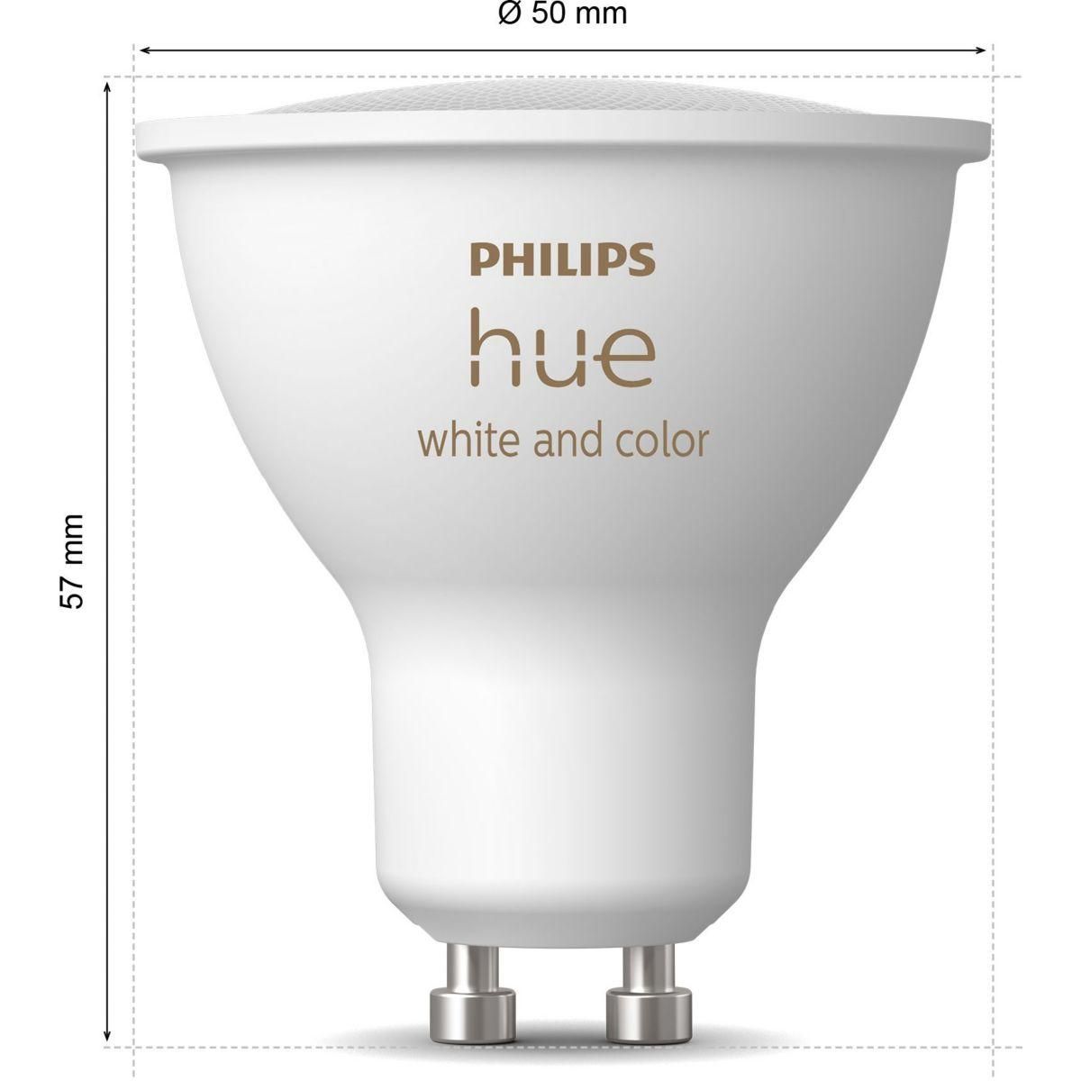 Philips Pack Pack de 3 ampoules 4.3W GU10 White&Color