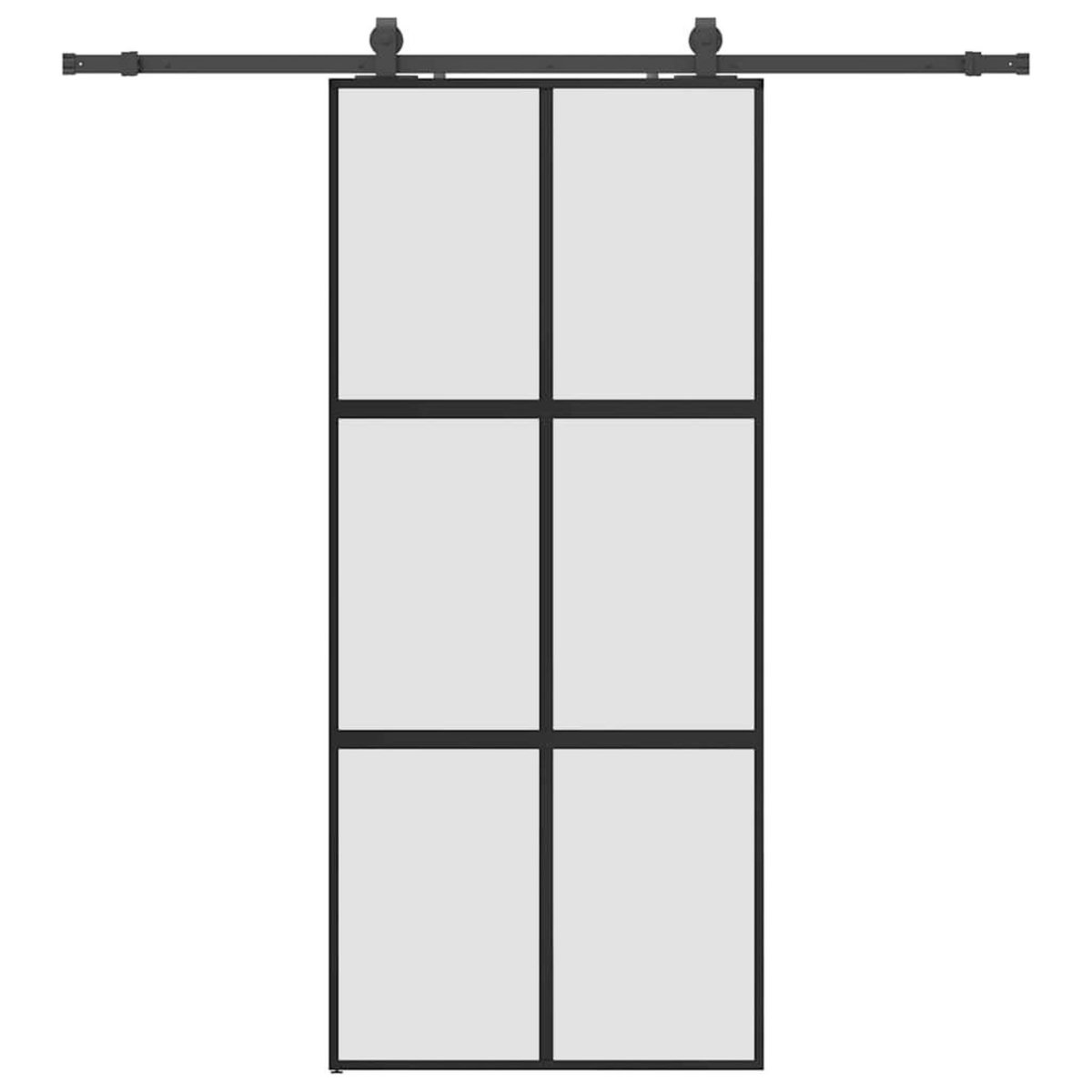 VIDAXL Porte coulissante avec kit de quincaillerie noir 90x205 cm