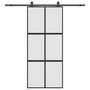 Voir la diapositive 2 : VIDAXL Porte coulissante avec kit de quincaillerie noir 90x205 cm