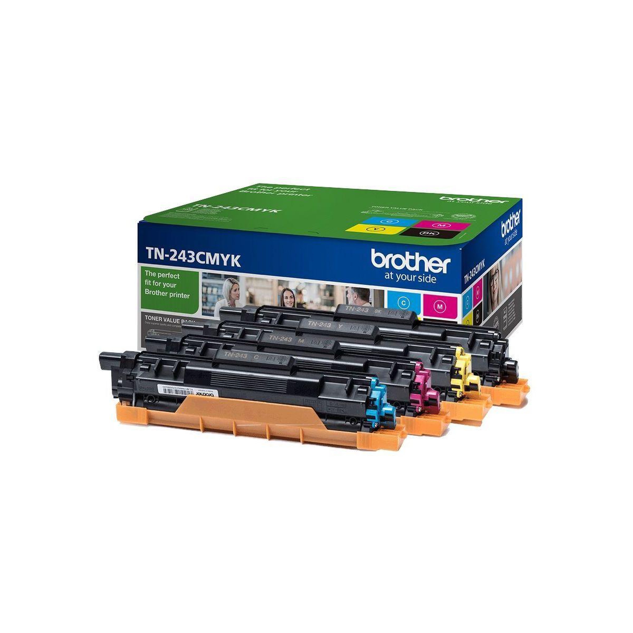 Voir la diapositive 2 : Brother Toner pack tn243cmyk cyan magenta jaune noir