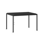 HESPERIDE Pergola bioclimatique Evora Graphite - 4 x 3 m - Hespéride