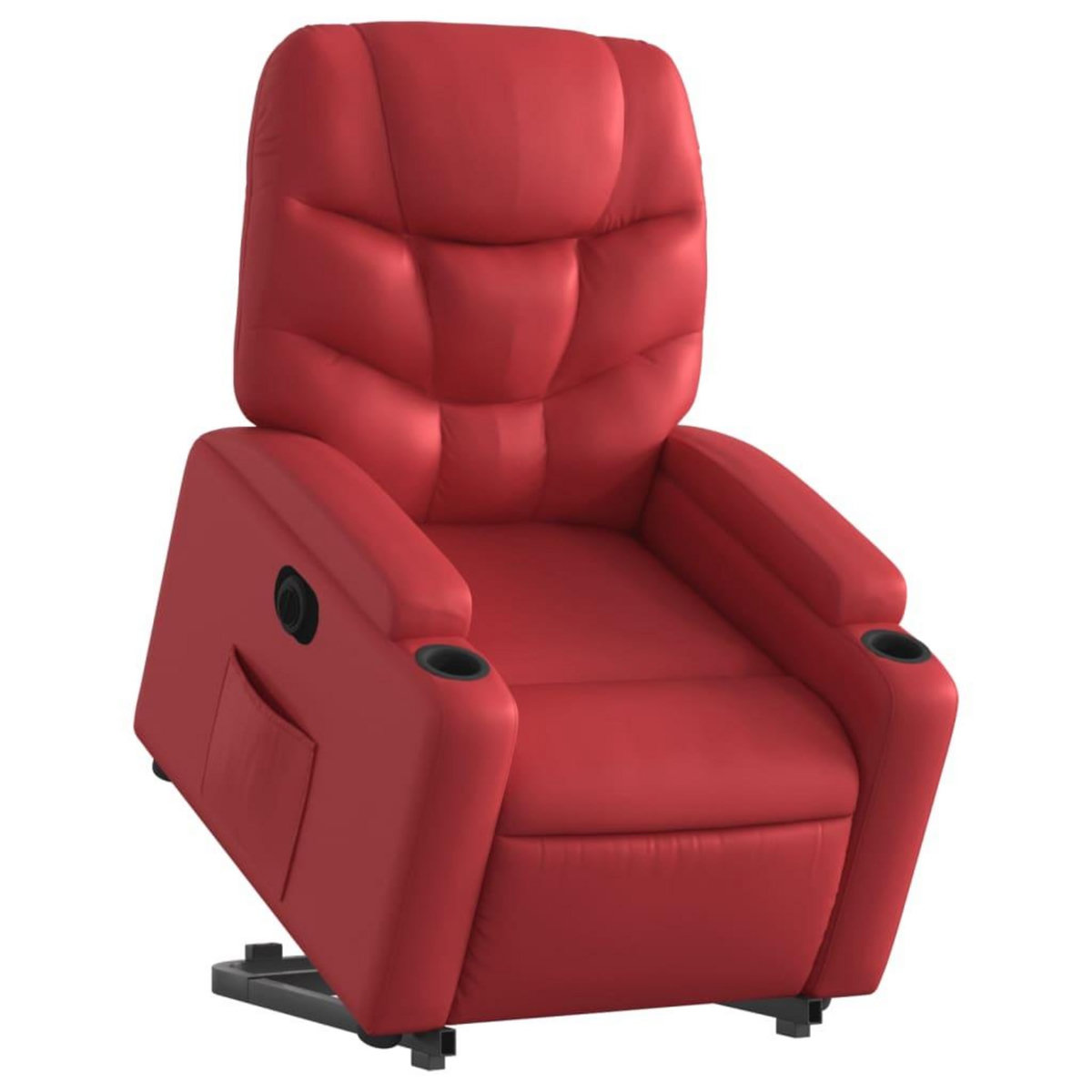 VIDAXL Fauteuil inclinable electrique rouge similicuir